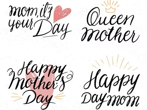 Different types of font for Mother's Day